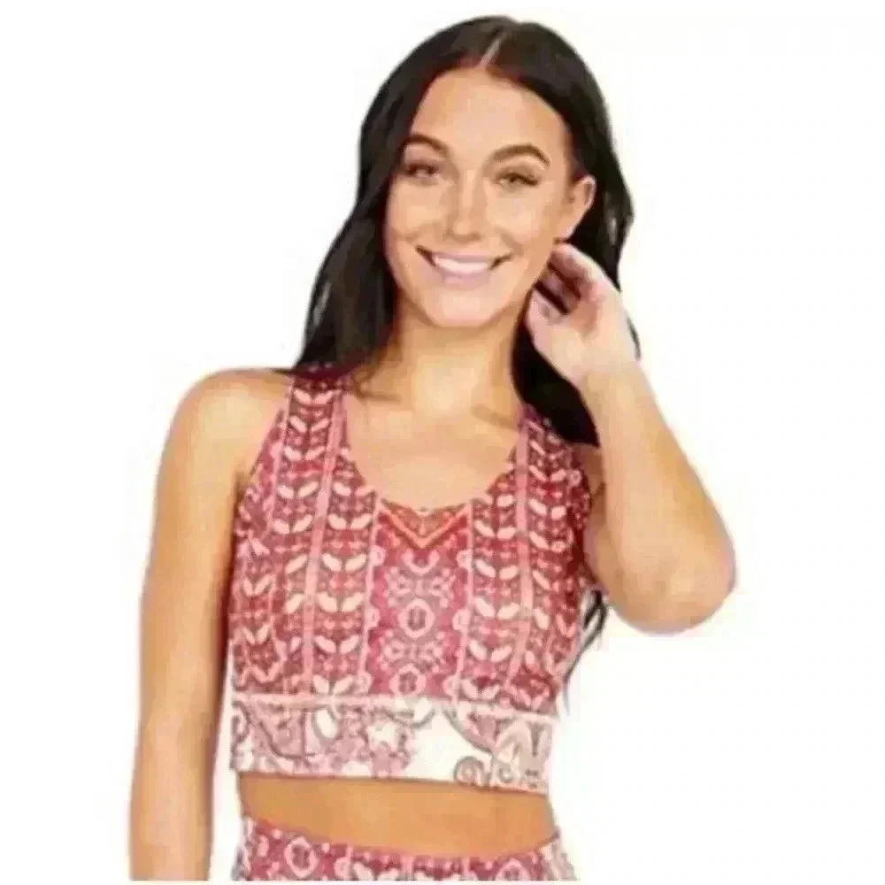 FP MOVEMENT printed synergy crop top xsmall - Picture 2 of 6